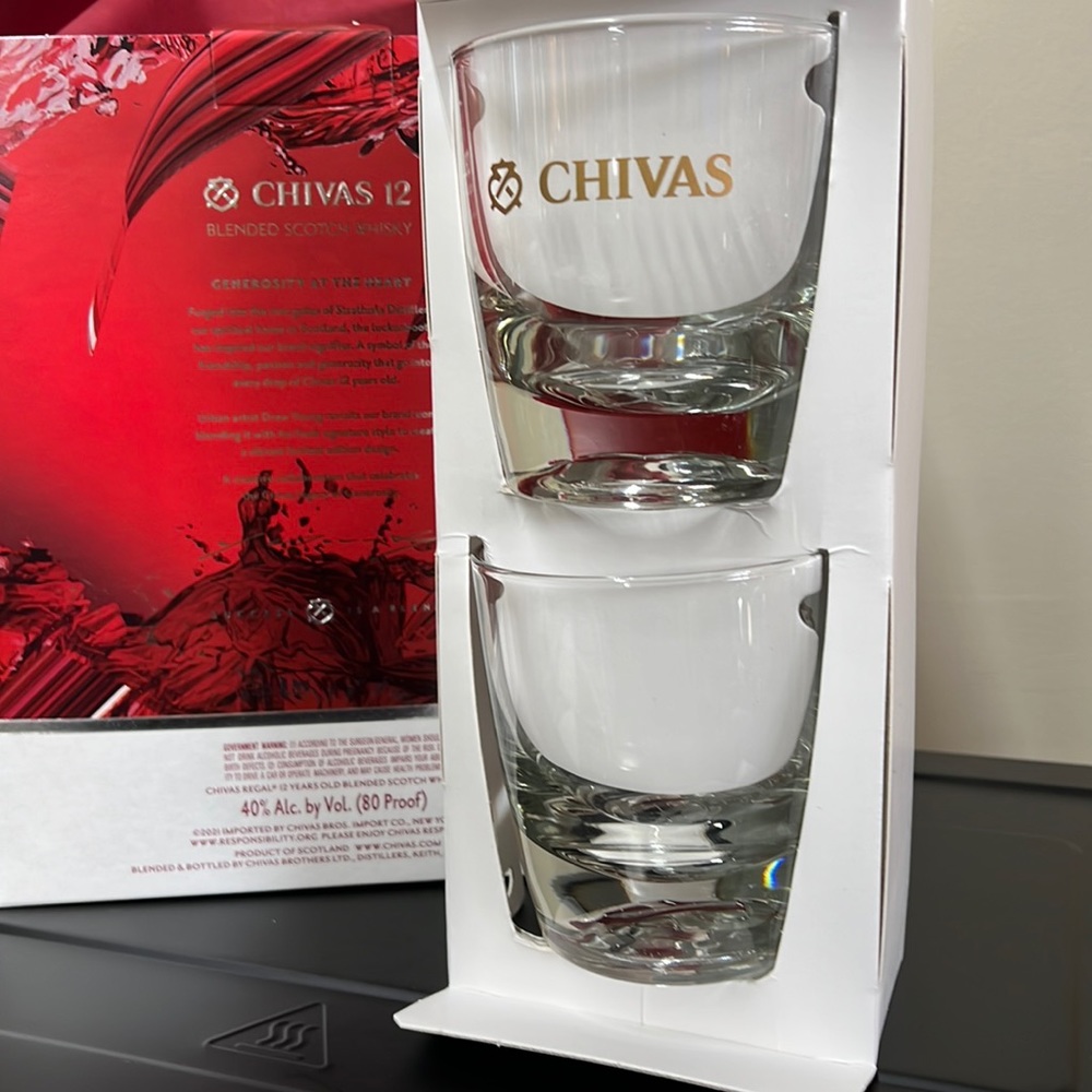 New 2 limited addition design Chivas Glasses